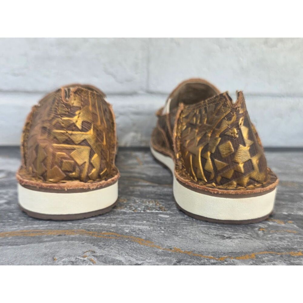 Ariat Women's Cruiser Copper Blanket Tooled Leather Slip On Loafers Shoes 8B - Picture 6 of 8